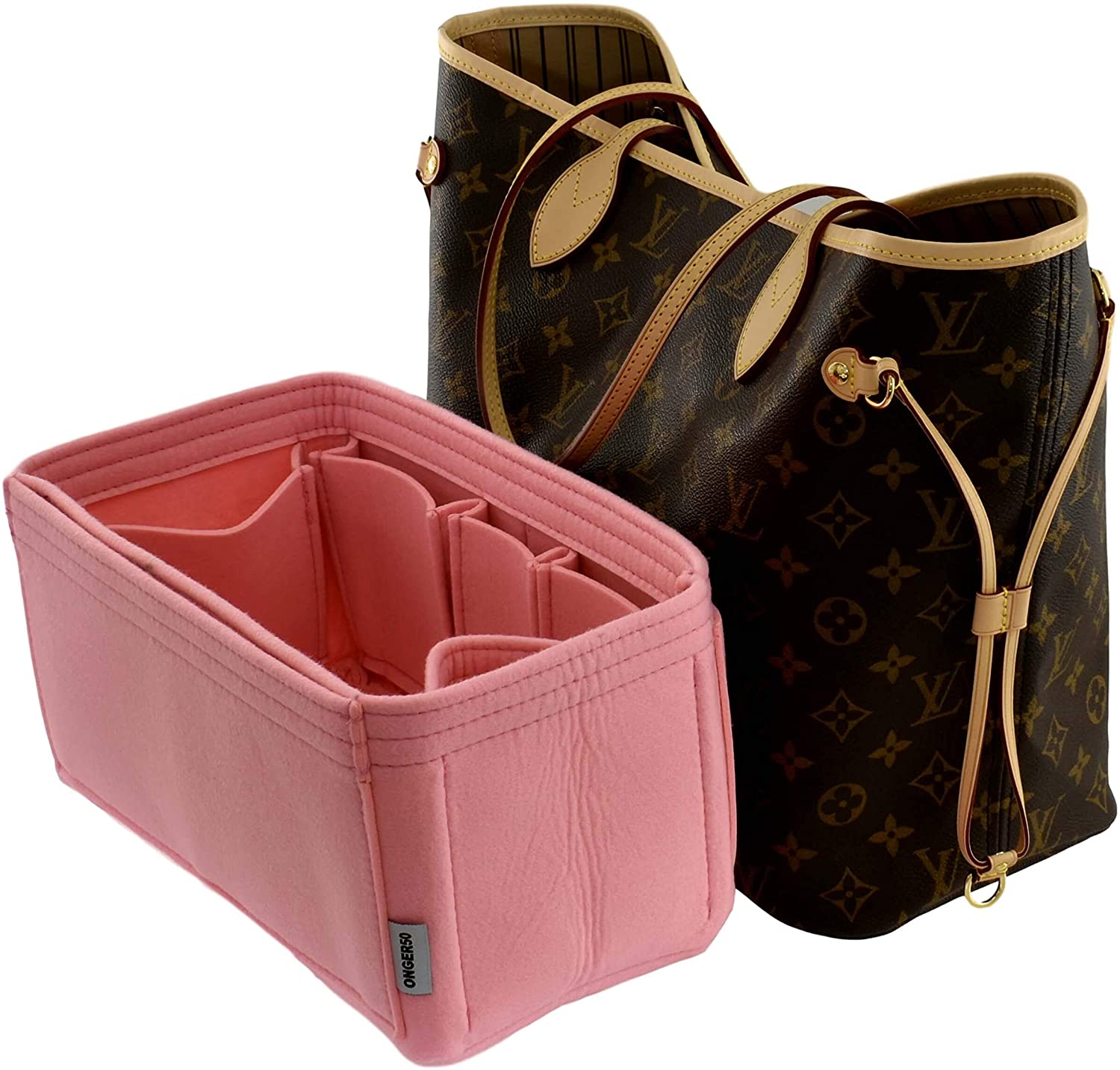 Felt Handbag Organizer Insert - Multi Pocket Bag and Tote Organizer Shaper Liner Insert