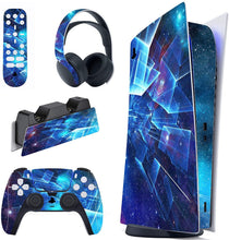 
                        
                          Load image into Gallery viewer, PlayVital Blue Nebula Full Set Skin Decal for PS5 Console Digital Edition - JOY2ESpree
                        
                      