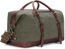 
                        
                          गैलरी व्यूवर में इमेज लोड करें, BAOSHA Canvas PU Leather Travel Tote Duffel Bag Carry on Bag Weekender Overnight Bag - JOY2ESpree
                        
                      