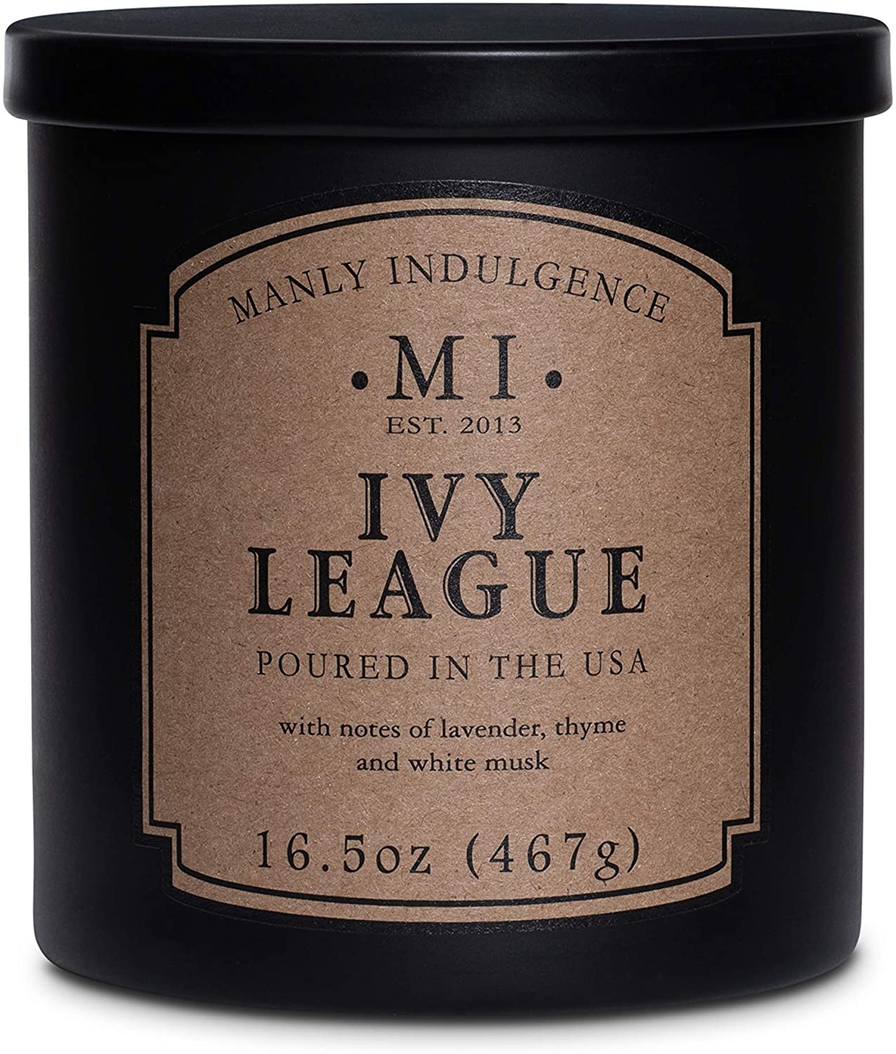 Manly Indulgence Sea Salt & Ginger Scented Jar Candle, 15 Oz, White
