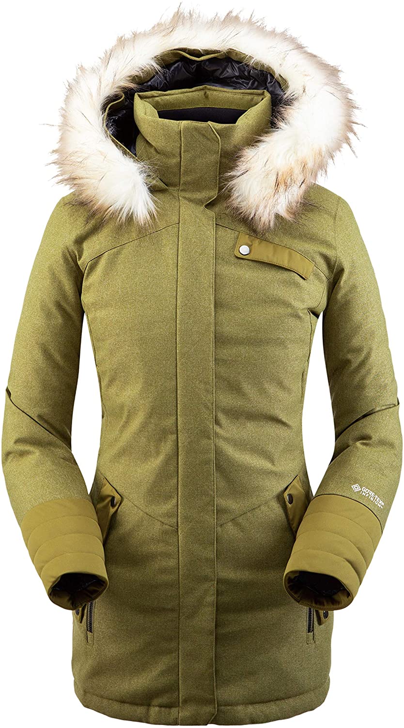 Spyder Women’s Metro Gore-Tex Infinium Down Parka – Ladies Full-Zip Hooded Winter Jacket