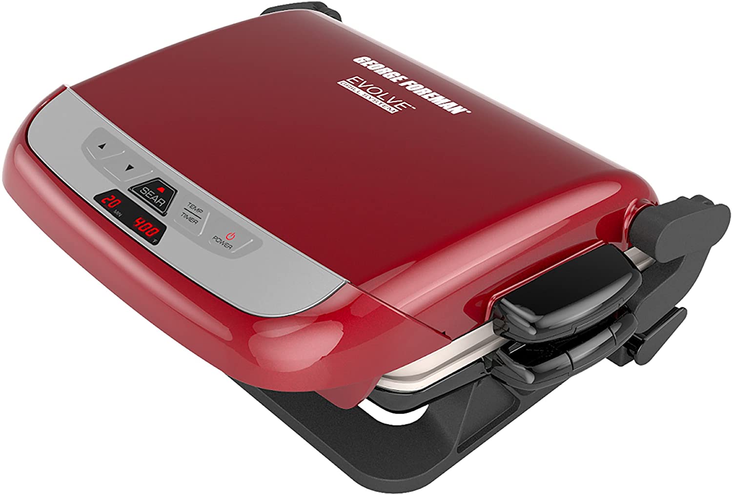 George Foreman GRP4842MB Multi-Plate Evolve Grill, (Ceramic Grilling Plates, and Waffle Plates Included), Black - JOY2ESpree