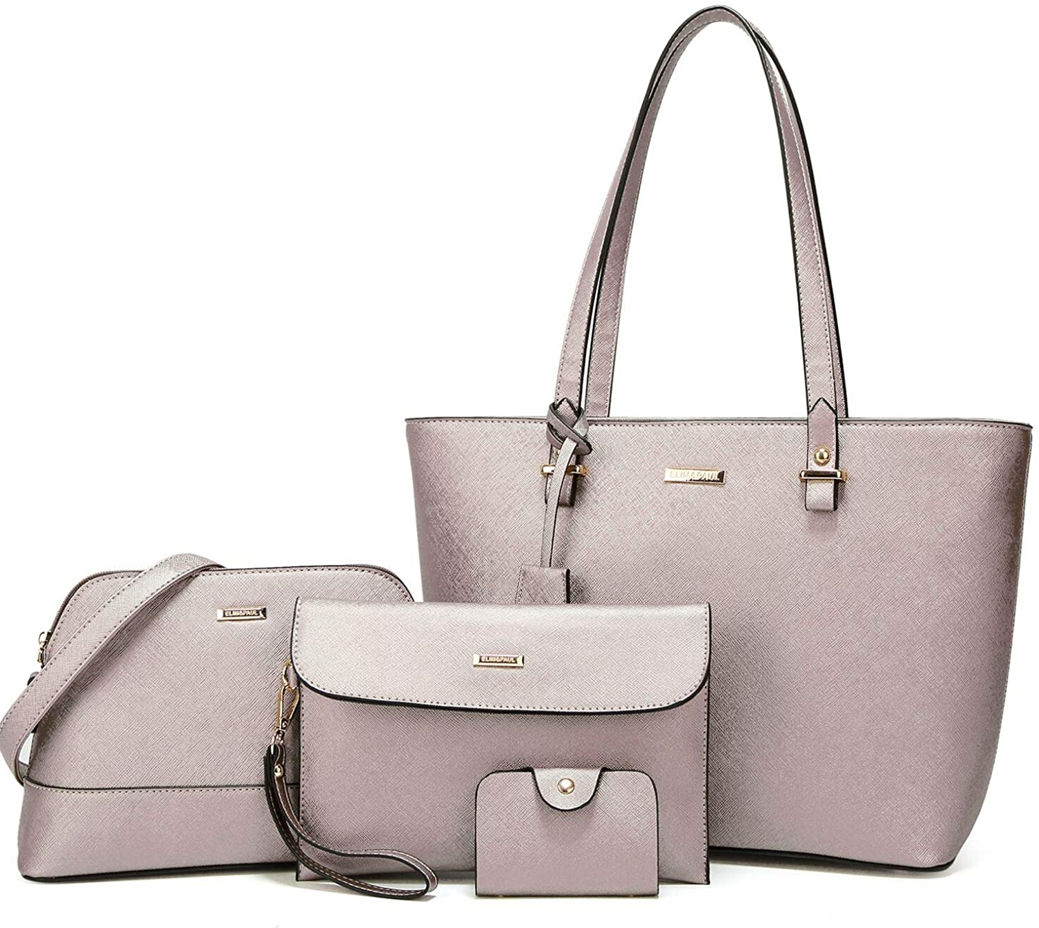 Women Fashion Handbags Wallet Tote Bag Shoulder Bag Top Handle Satchel Purse Set 4pcs