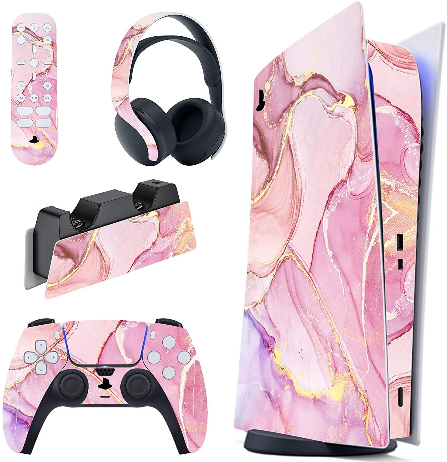 PlayVital Blue Nebula Full Set Skin Decal for PS5 Console Digital Edition - JOY2ESpree