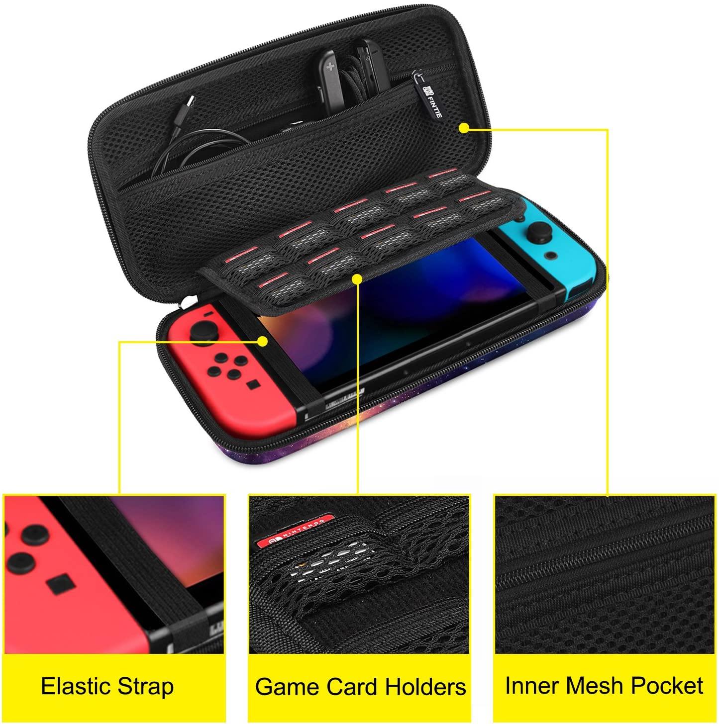 Fintie Carry Case for Nintendo Switch - [Shockproof] Hard Shell Protective Cover Travel Bag w/10 Game Card Slots - JOY2ESpree