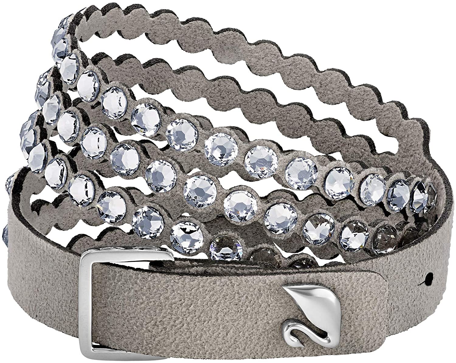 SWAROVSKI Women's Leather Look Crystal Power Bracelet Collection - JOY2ESpree