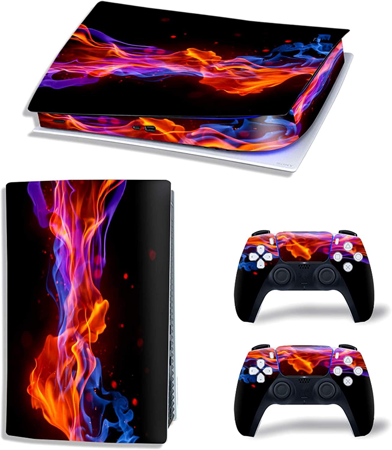 Ps5 Skin Sticker Vinyl Decal Cover for Playstation 5 Console Controllers (Digital Edition, Lightning) - JOY2ESpree