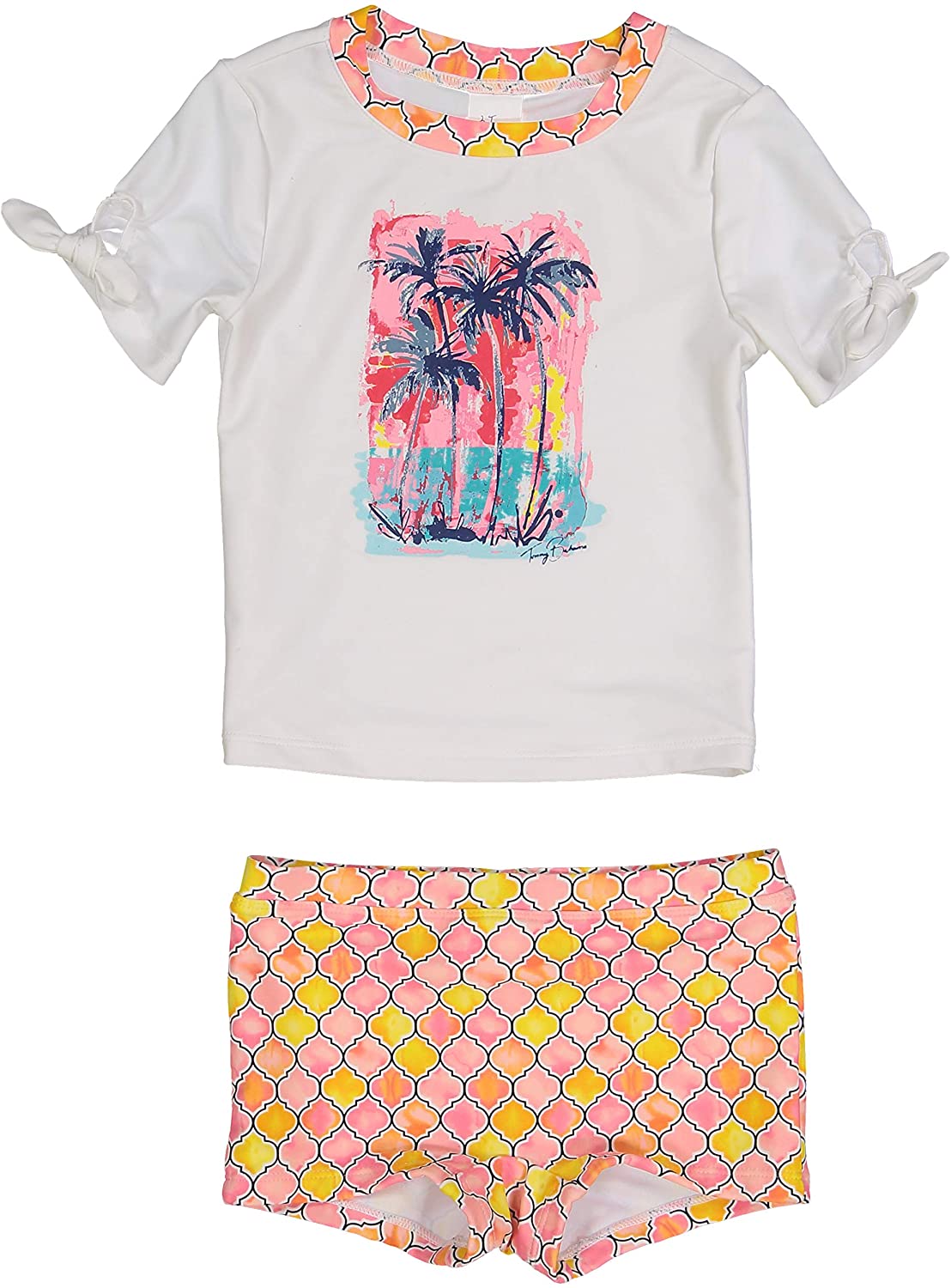 Tommy Bahama Girls' 2-Piece Rashguard and Swim Bottoms Set