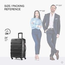 
                        
                          Load image into Gallery viewer, Samsonite Omni PC Hardside Expandable Luggage with Spinner Wheels, Black, Carry-On 20-Inch
                        
                      