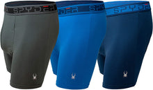 
                        
                          Load image into Gallery viewer, Spyder Performance Mesh Mens Boxer Briefs Sports Underwear 3 Pack W/Fly Front
                        
                      
