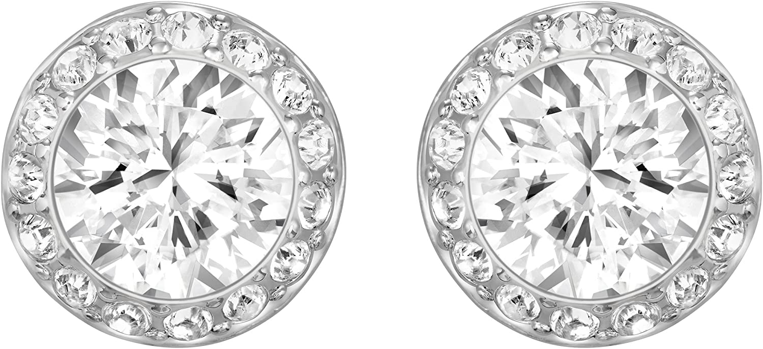SWAROVSKI Women's Angelic Stud Earring Jewelry Collection, Rhodium Finish, Blue Crystals, Clear Crystals - JOY2ESpree