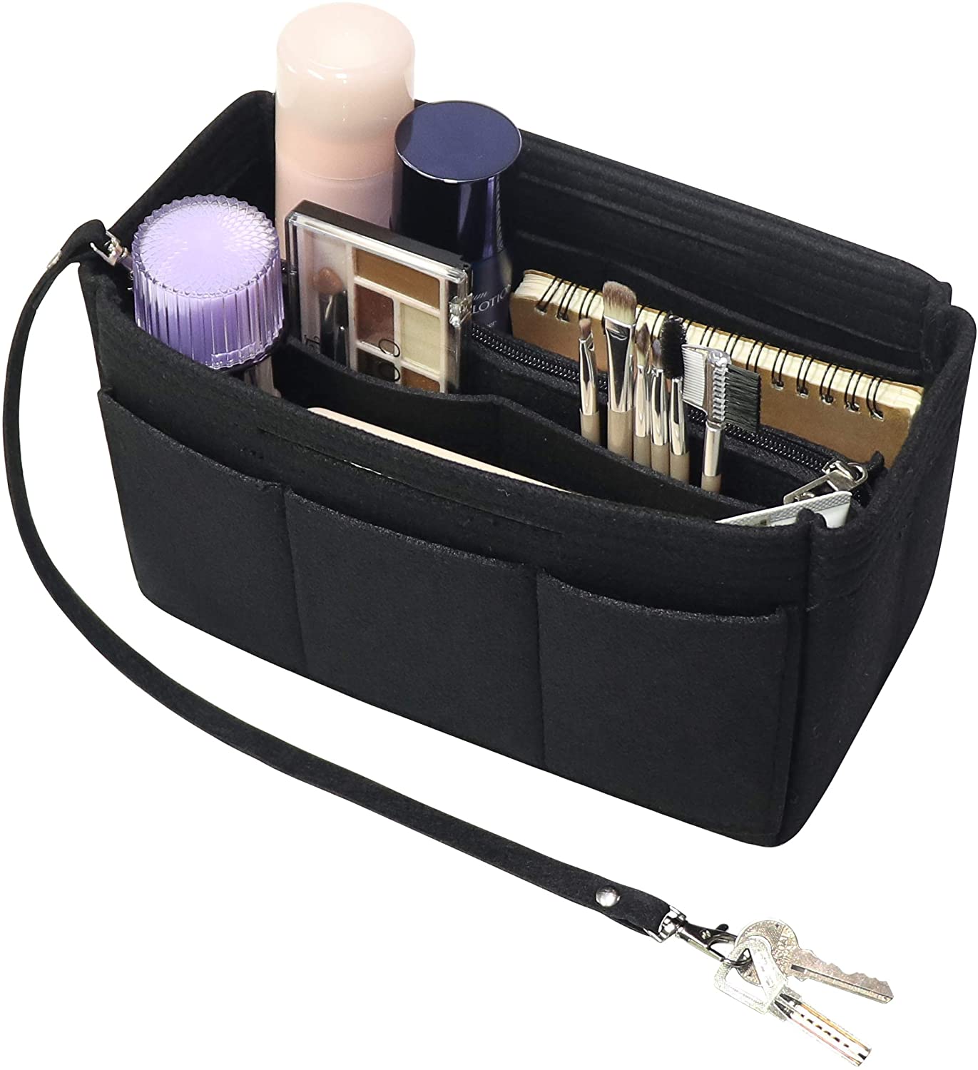 Purse Handbag Organizer Insert, MISIXILE Felt Bag Organizer with Handles