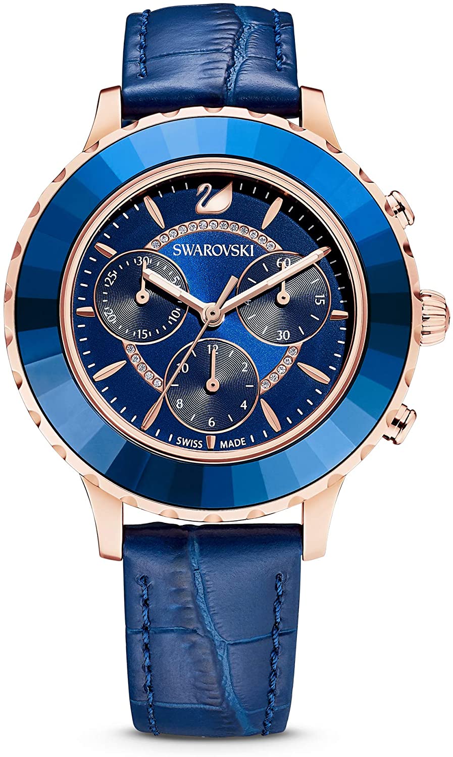 SWAROVSKI Women's Octea Lux Chrono Crystal Watch Collection, Leather Strap - JOY2ESpree