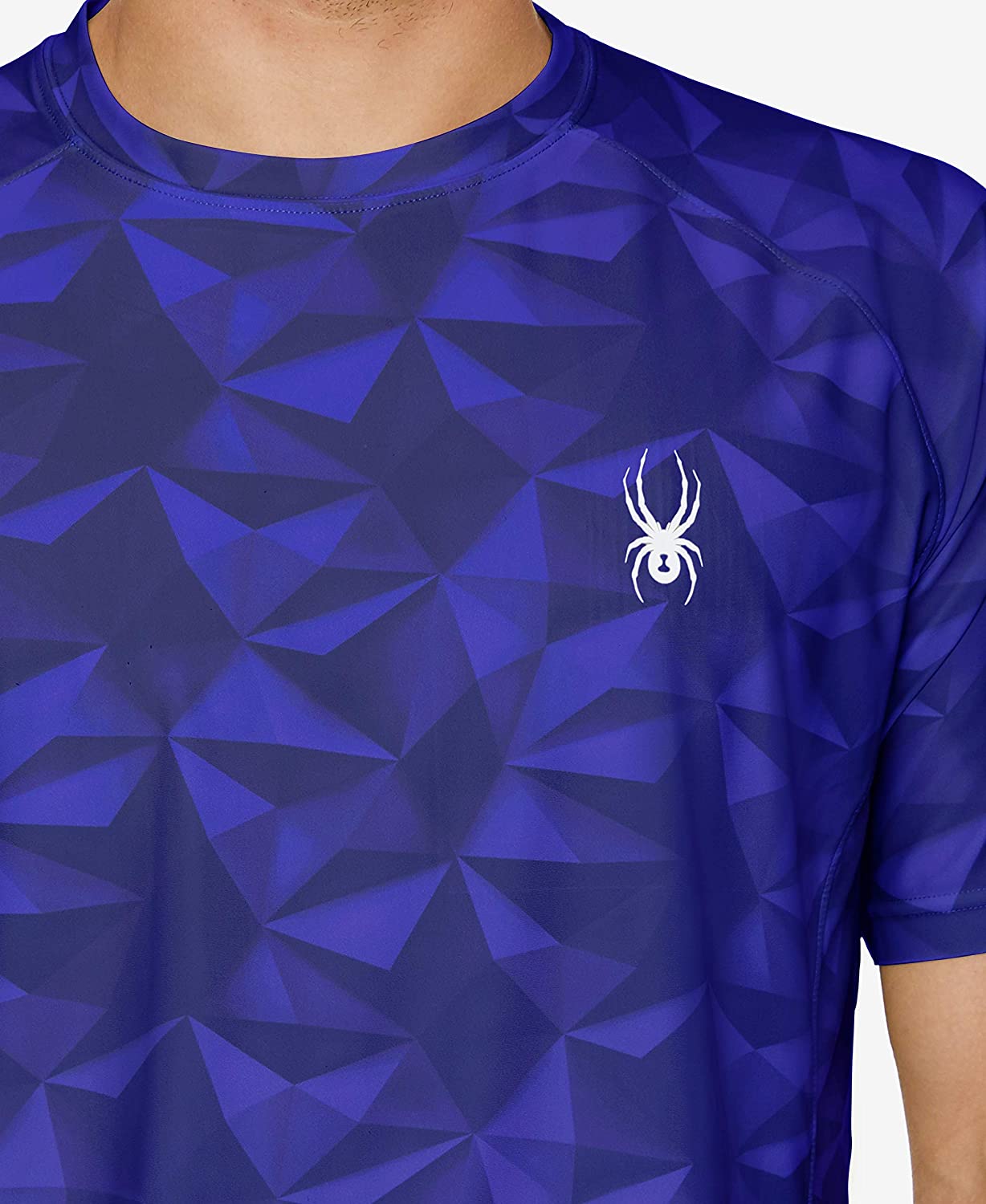 Spyder Men's Hydro Stretch Swim T-Shirt - Quick Dry Short Sleeve Rash Guard Tee