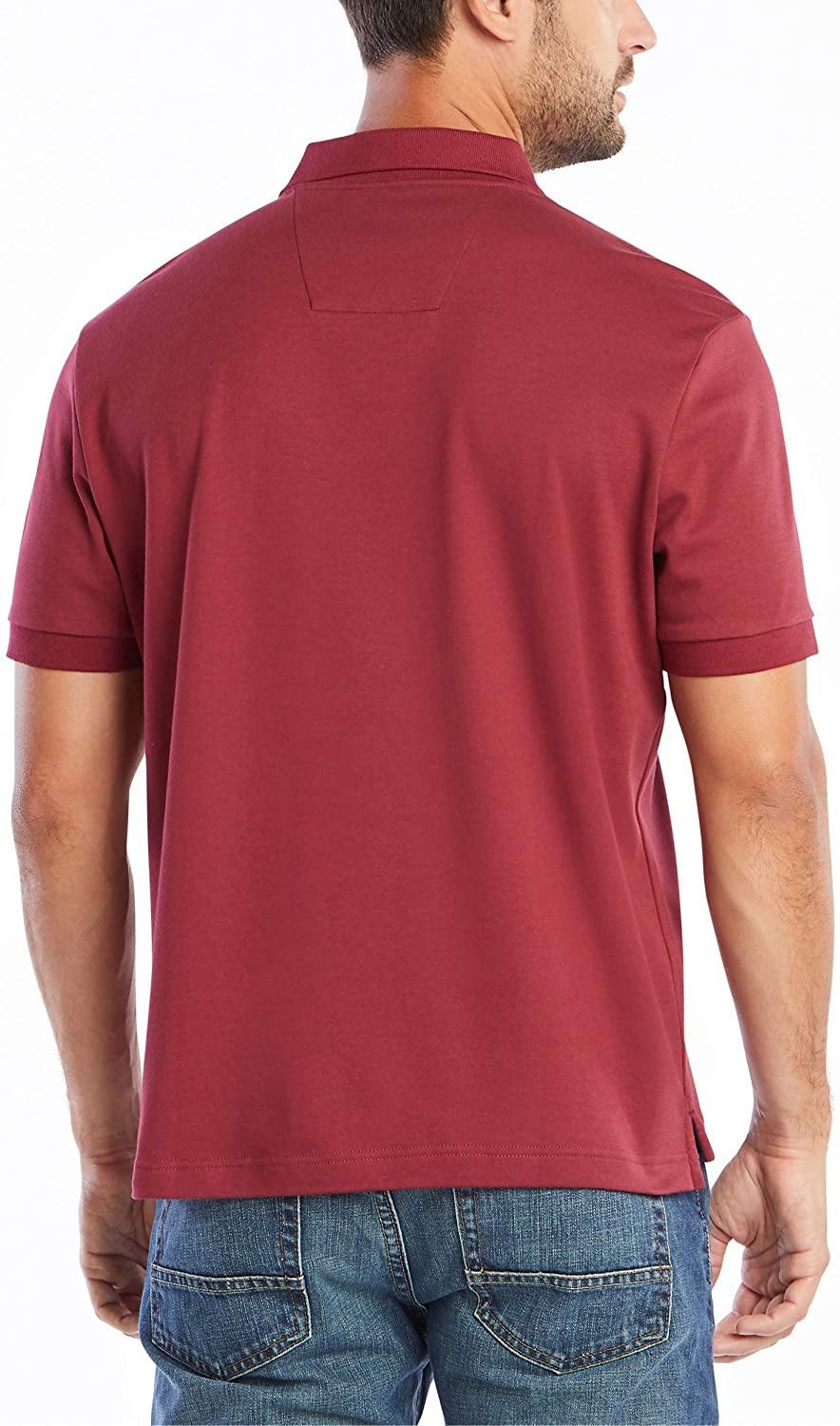 Nautica Men's Classic Fit Short Sleeve Solid Soft Cotton Polo Shirt - JOY2ESpree