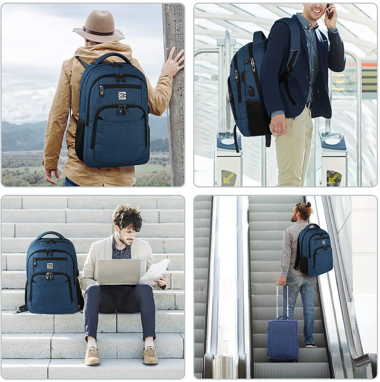 Laptop Backpack,Business Travel Anti Theft Slim Durable Laptops Backpack with USB Charging Port - JOY2ESpree