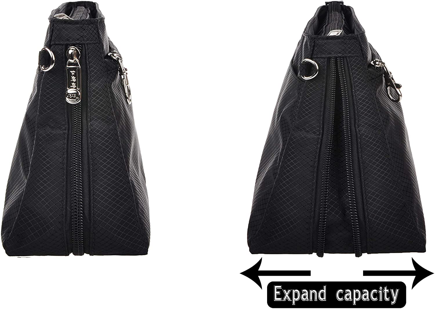 Vercord Expandable Nylon Handbag Purse Organizer Insert Liner Shaper Bag