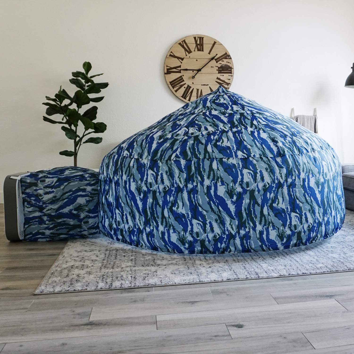 The Original AirFort Build A Fort in 30 Seconds, Inflatable Fort for Kids (Ocean Camo)