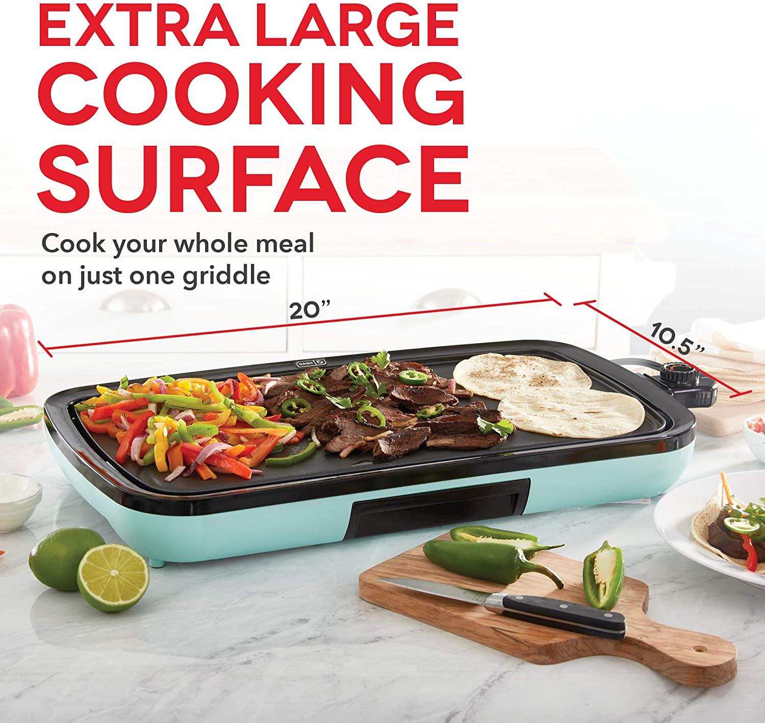 DASH DEG200GBRD01 Everyday Nonstick Electric Griddle for Pancakes, Burgers, Quesadillas, Eggs & other on the go Breakfast - JOY2ESpree