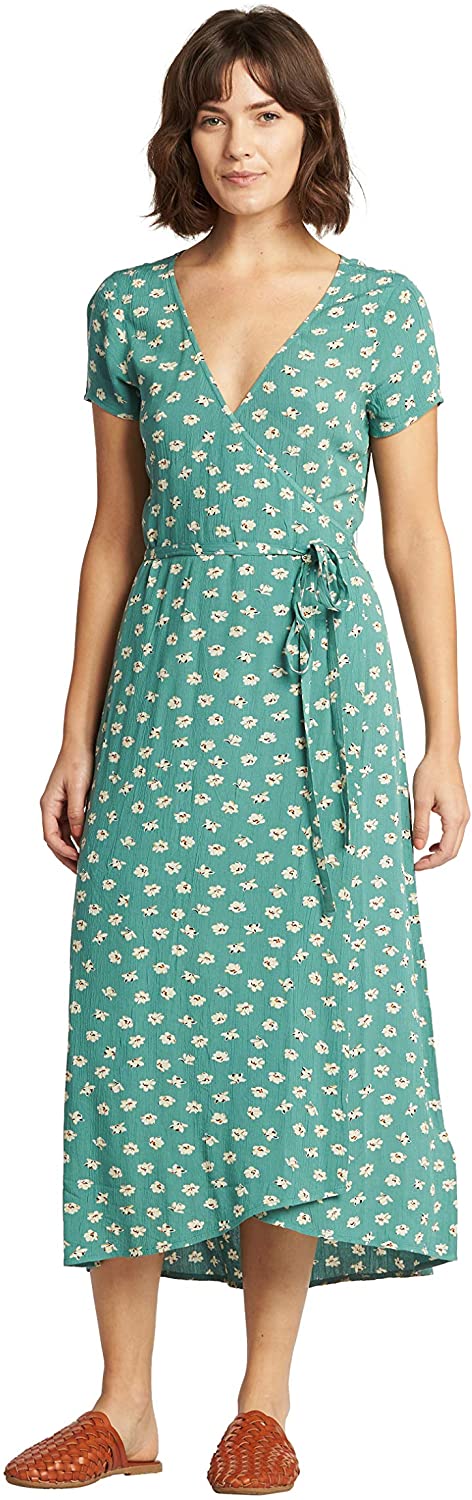 Billabong Women's Dress Wrap Front Mid Length