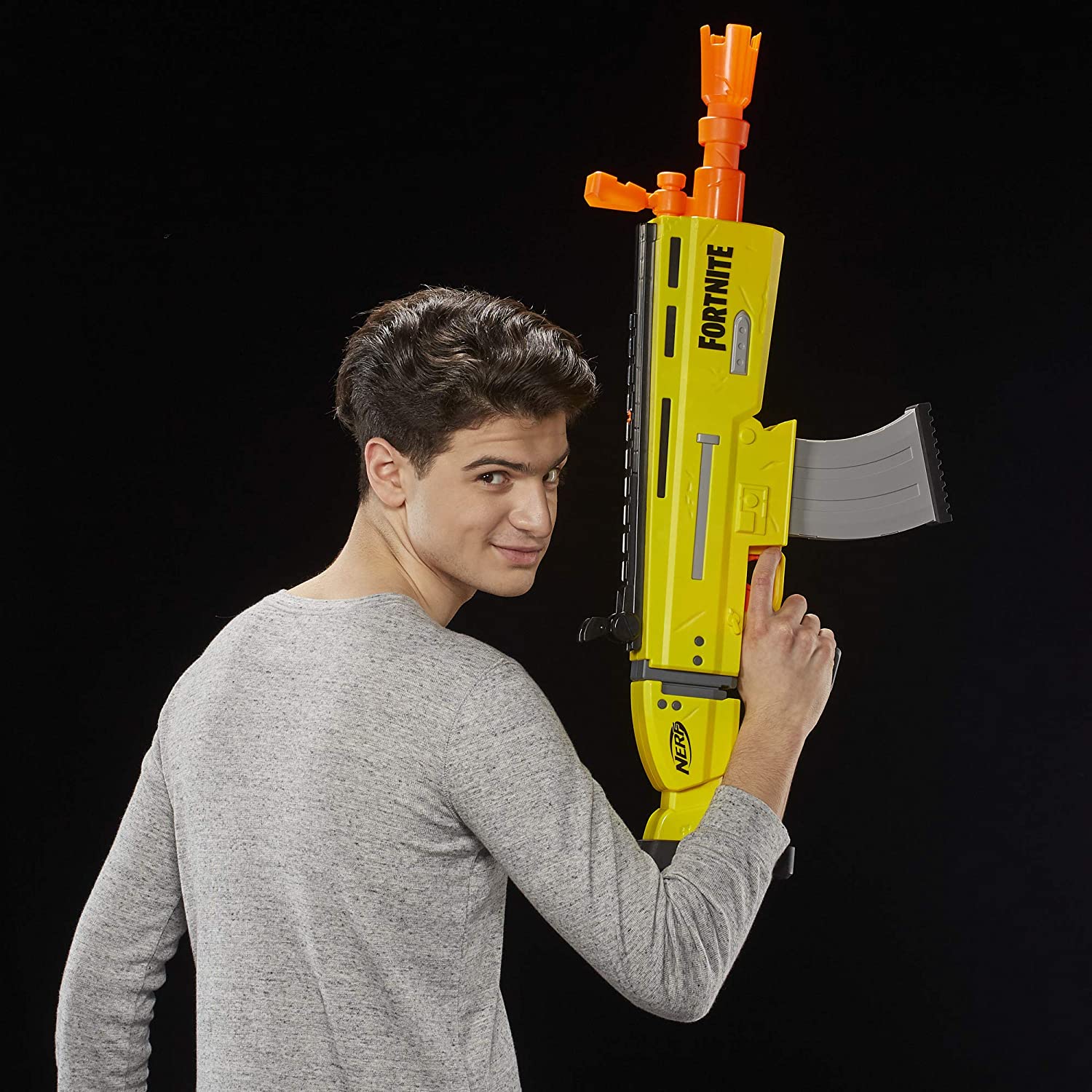 NERF Fortnite AR-L Elite Dart Blaster -- Motorized Toy Blaster, 20 Official Fortnite Elite Darts, Flip Up Sights -- for Youth, Teens, Adults