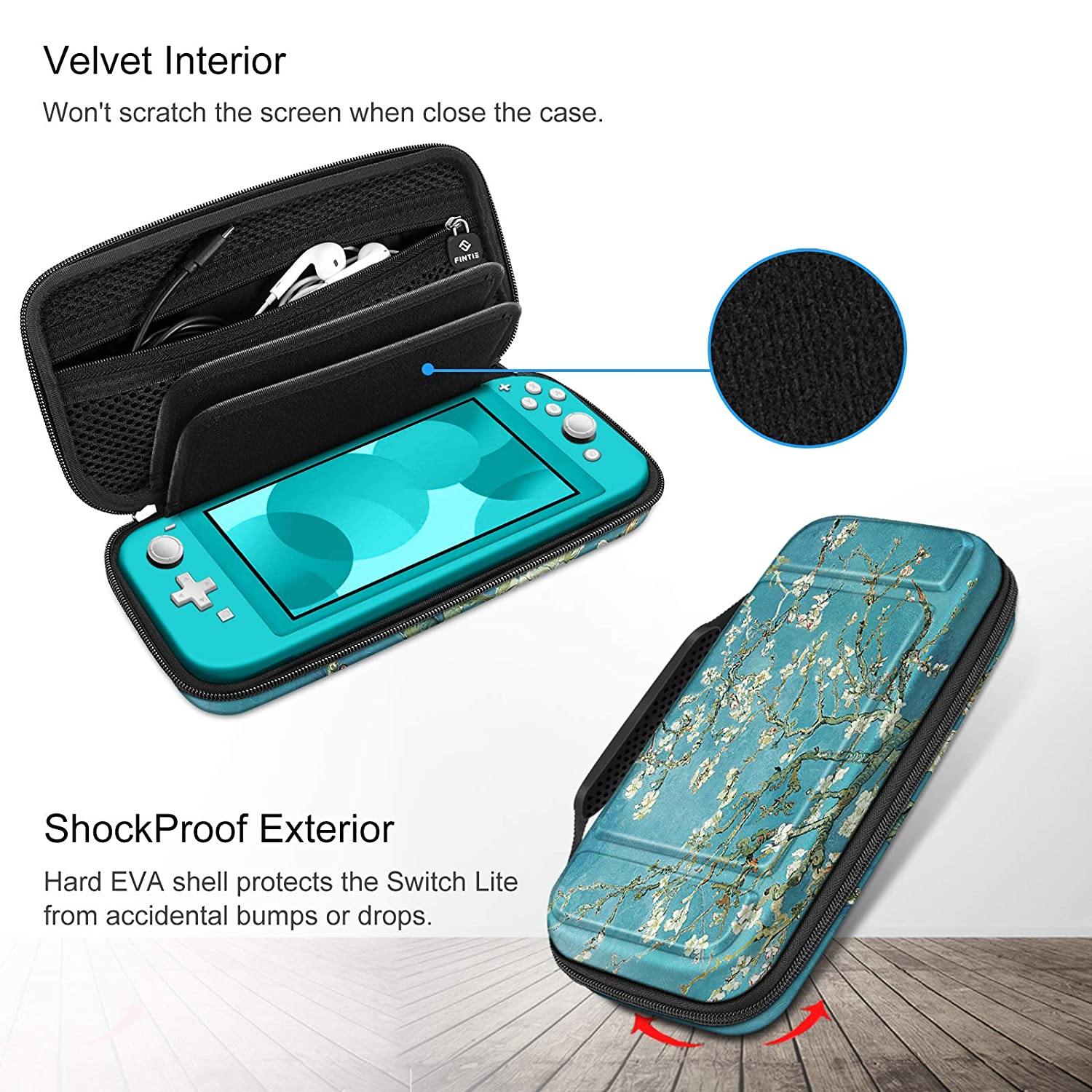 Fintie Carry Case for Nintendo Switch Lite 2019 - [Shockproof] Hard Shell Protective Cover Bag with 15 Game Card/2 Micro SD Card Slots - JOY2ESpree
