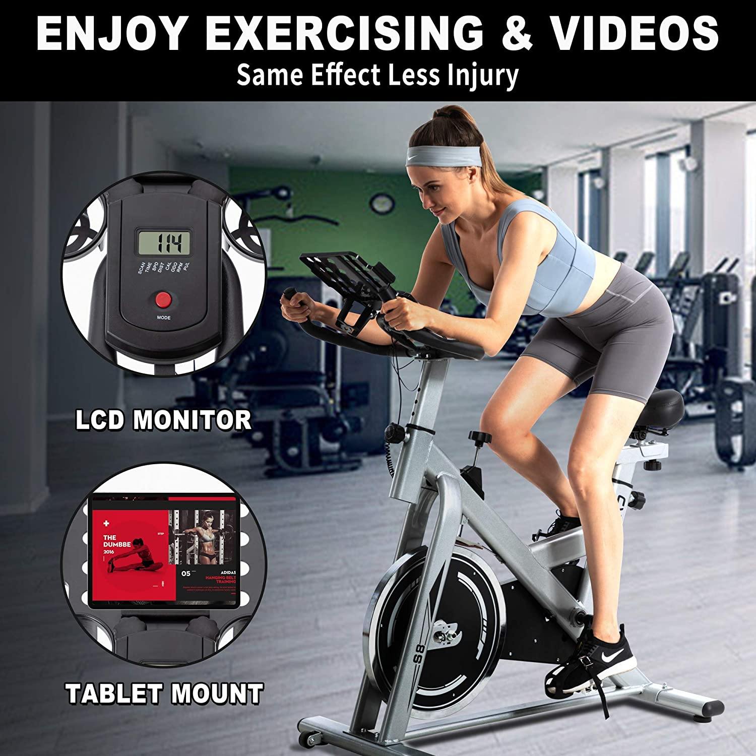 BINHIA Exercise Bike Indoor Cycling Bike Stationary - Cycle Bike with Ipad Mount &Comfortable Seat Cushion - JOY2ESpree
