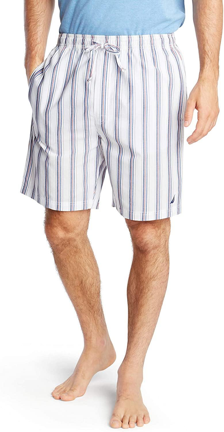Nautica Men's Soft Woven 100% Cotton Elastic Waistband Sleep Pajama Short - JOY2ESpree