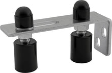 
                        
                          गैलरी व्यूवर में इमेज लोड करें, Gate Guide Adjustable - Smooth Black Nylon Double Roller &amp; Durable Zinc Plated 90° L Wall Mounting Bracket
                        
                      