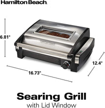 
                        
                          Cargar imagen en el visor de la galería, Hamilton Beach Electric Indoor Searing Grill with Viewing Window and Removable Easy-to-Clean Nonstick Plate - JOY2ESpree
                        
                      