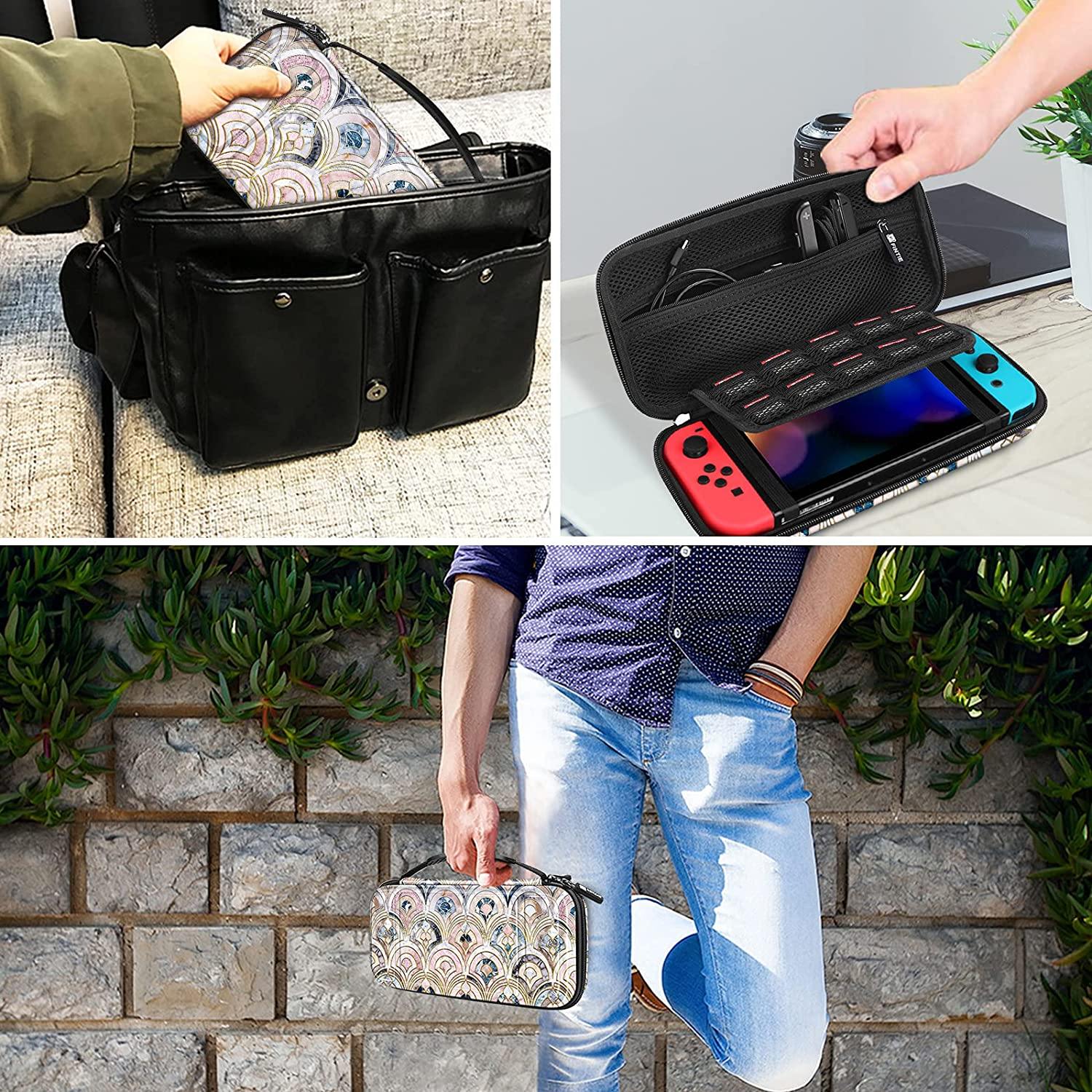 Fintie Carry Case for Nintendo Switch - [Shockproof] Hard Shell Protective Cover Travel Bag w/10 Game Card Slots - JOY2ESpree