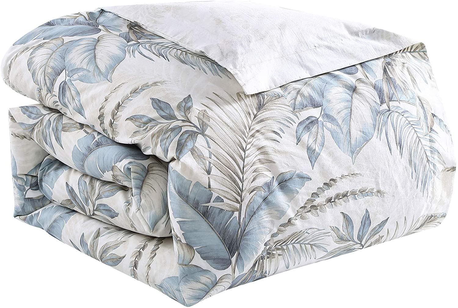 Tommy Bahama | Bakers Bluff Collection | Comforter Set - 100% Cotton, Ultra-Soft & Breathable, Reversible Bedding with Matching Shams, Queen, Blue