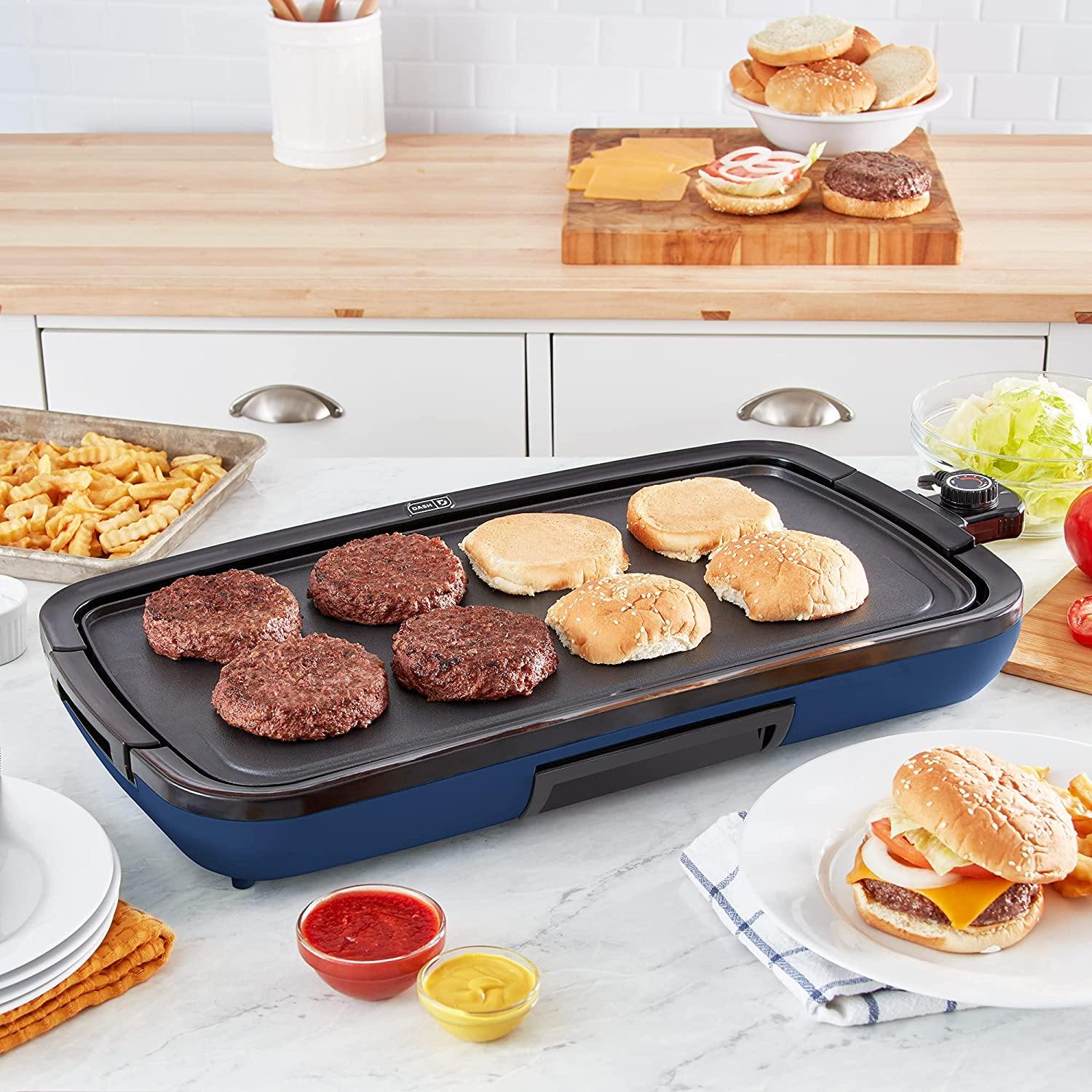 DASH DEG200GBRD01 Everyday Nonstick Electric Griddle for Pancakes, Burgers, Quesadillas, Eggs & other on the go Breakfast - JOY2ESpree