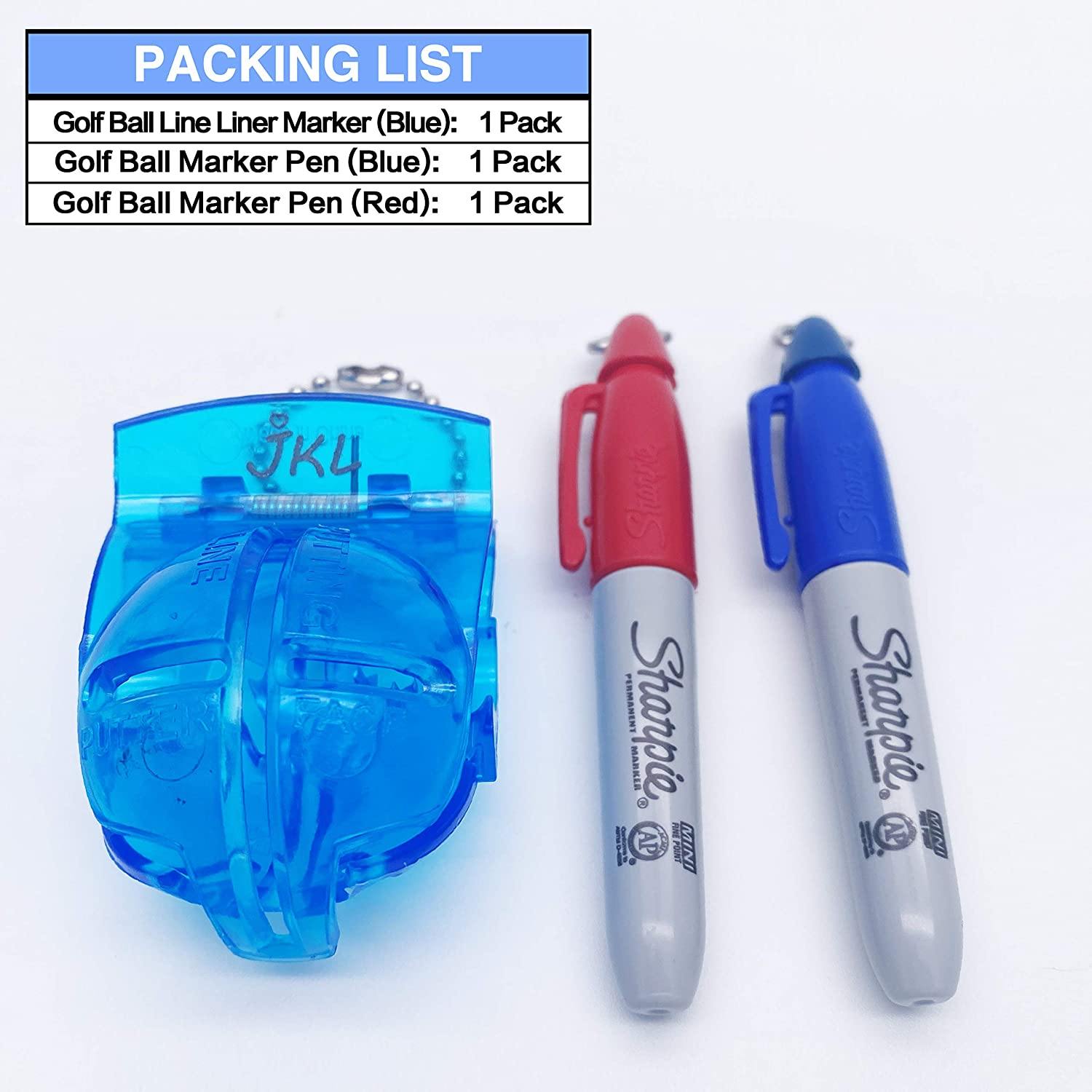 JKL Golf Ball Marker Alignment Tool-Golf Accessories for Golf Ball Marker Line Liner Drawing Stencil Kit - JOY2ESpree