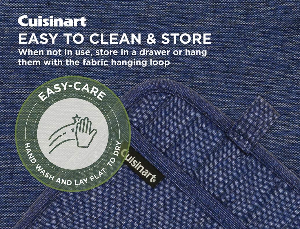 Cuisinart Chambray Neoprene Mini Oven Mitts, 2 Pack – Heat Resistant to 400 F . - JOY2ESpree