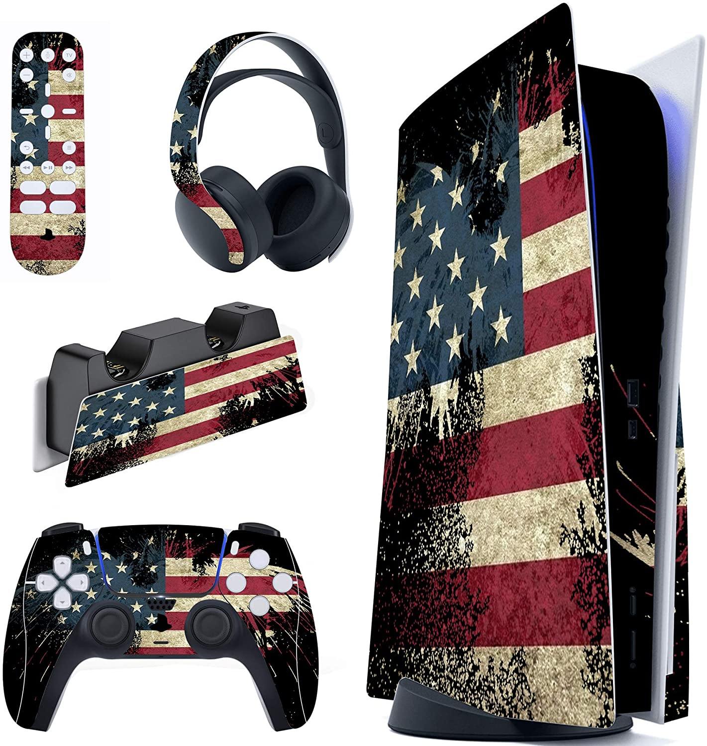 PlayVital Colorful Triangle Full Set Skin Decal for PS5 Console Disk Edition - JOY2ESpree