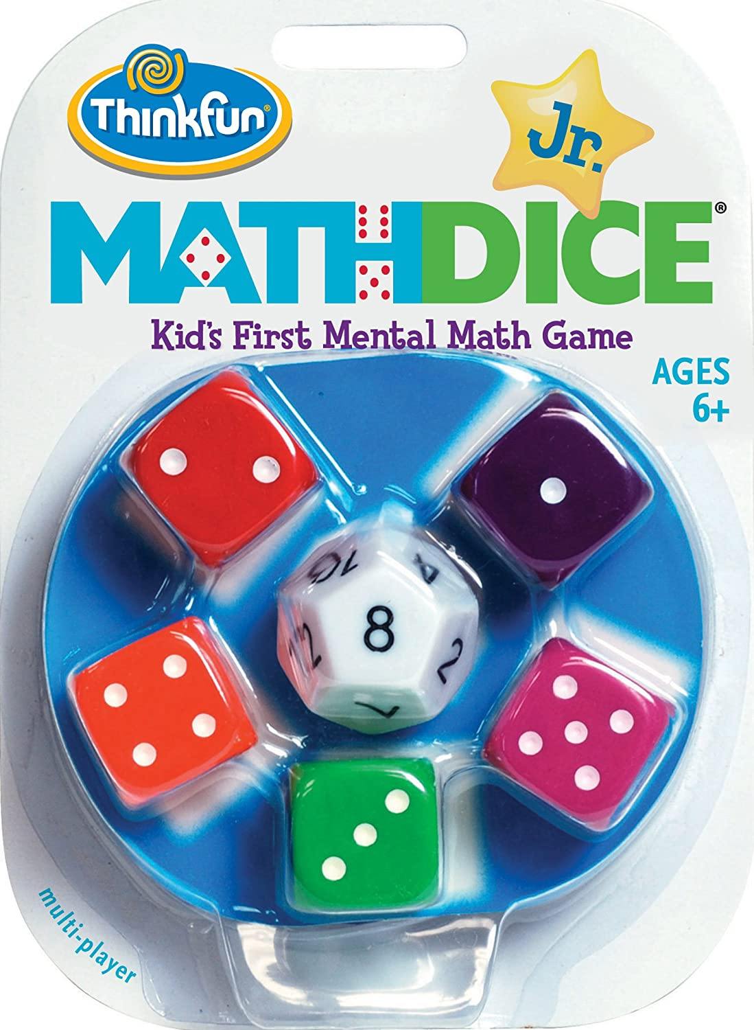 Think Fun Math Dice Junior Game for Boys and Girls Age 6 and Up - Teachers Favorite and Toy of the Year Nominee - JOY2ESpree