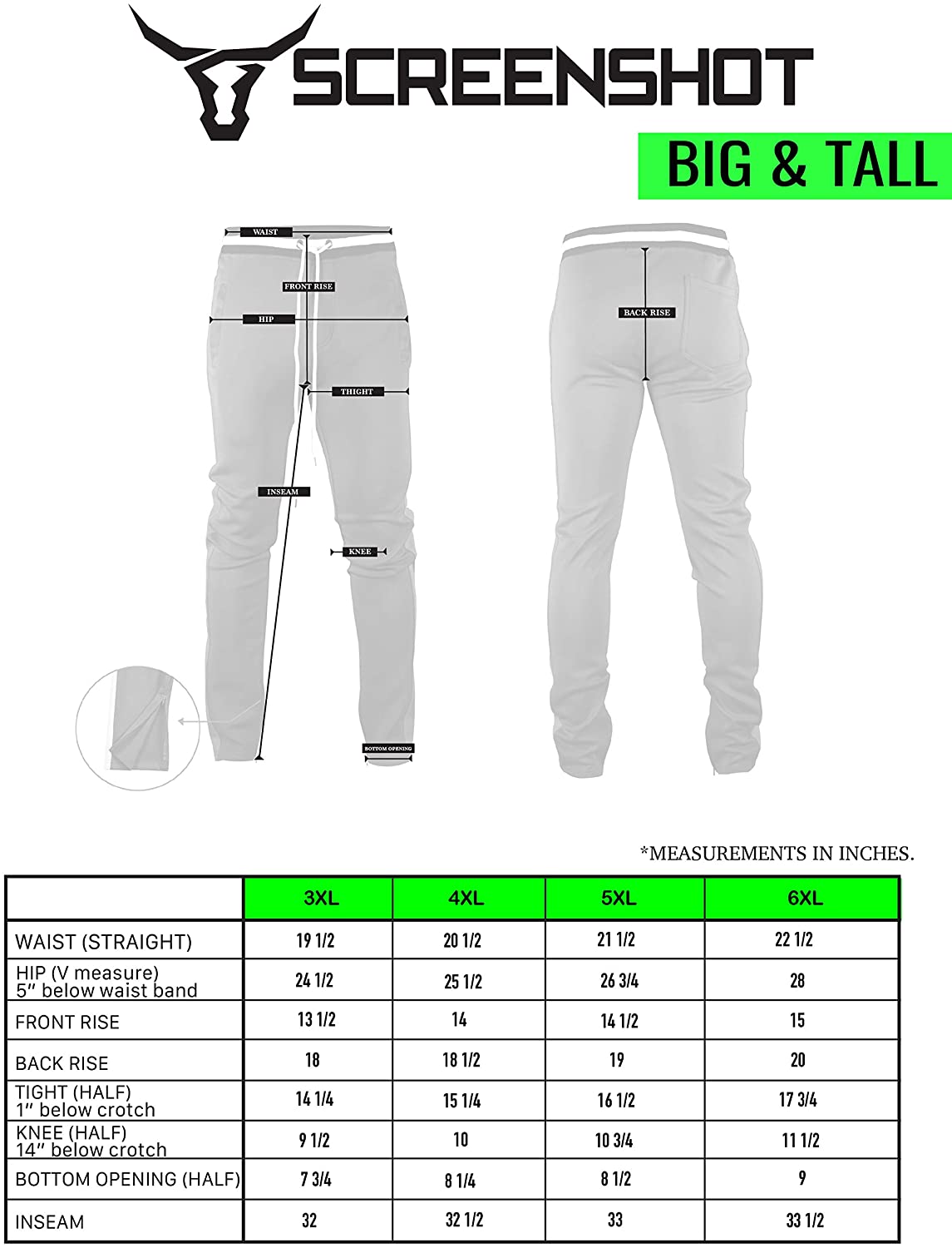 Screenshotbrand Mens Hip Hop Premium Slim Fit Track Pants