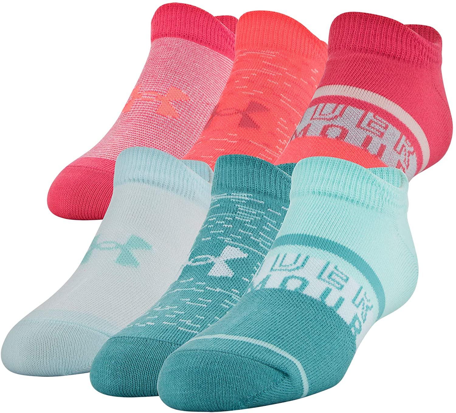 Under Armour Youth Essential 2.0 No Show Socks, 6-Pairs