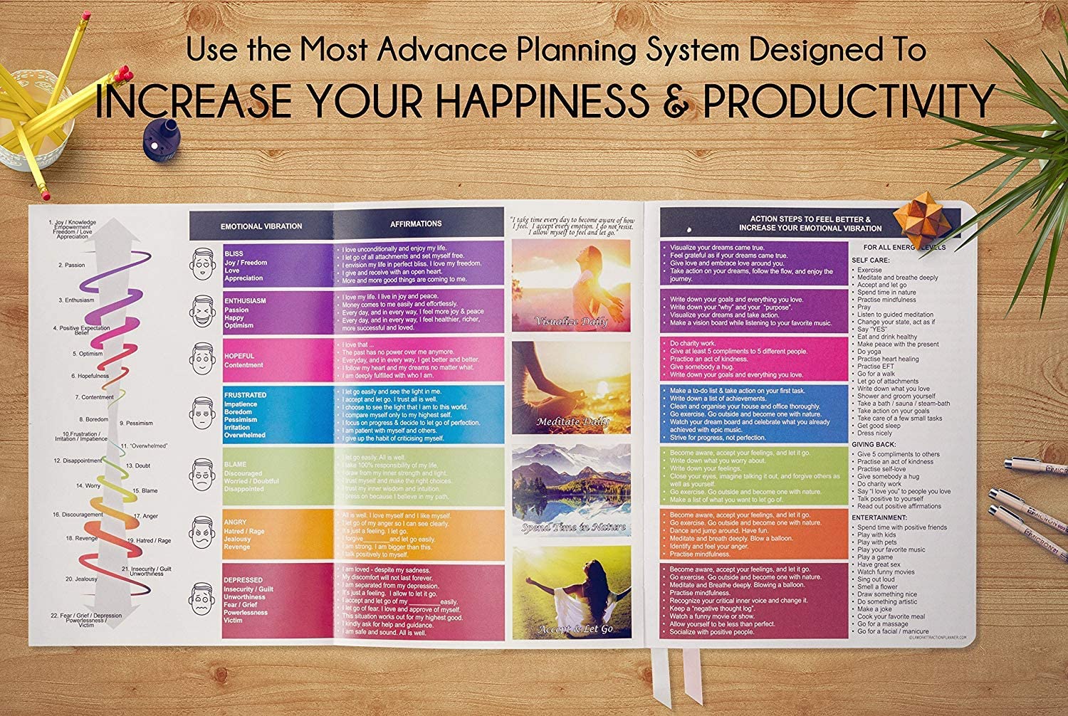 Law of Attraction Planner - Undated Deluxe Weekly, Monthly Planner