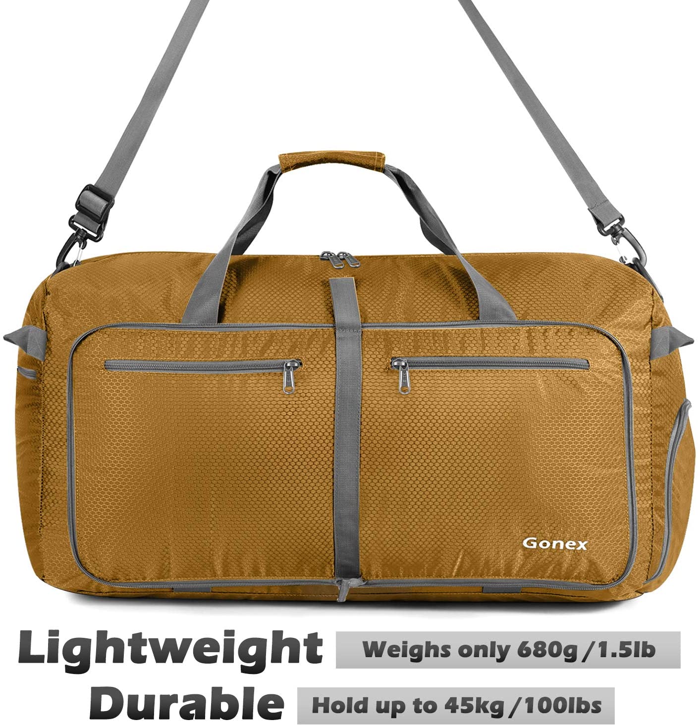 Gonex 150L Travel Duffel Bag Foldable Extra Large Duffle Bag XL Heavy Duty for Men Women for Luggage Shopping Gray