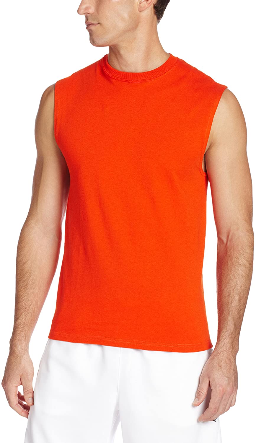 Russell Athletic Men's Cotton Performance Sleeveless Muscle T Shirts