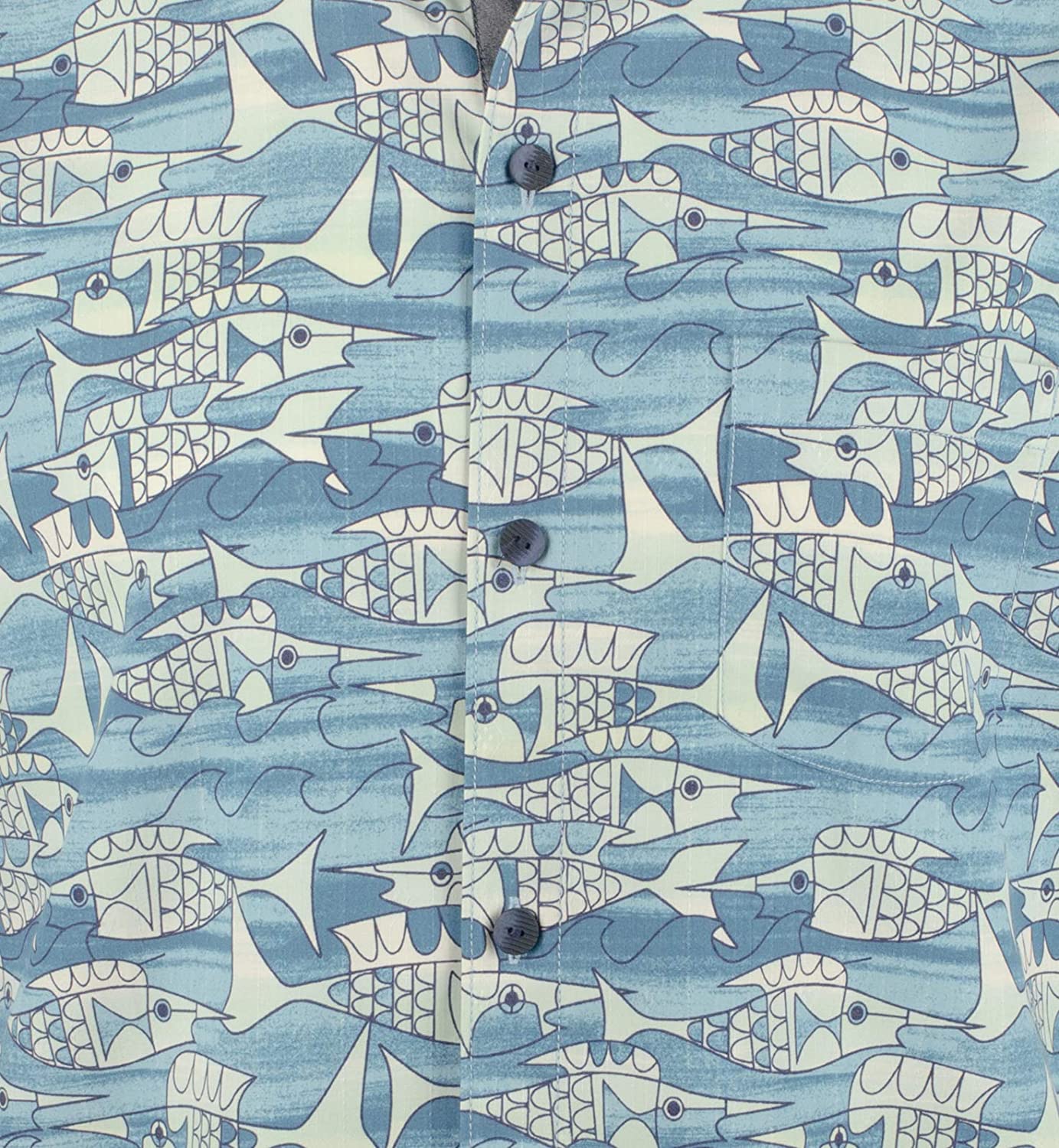 Tommy Bahama Blue Fish Bay Artist's Series Silk Camp Shirt