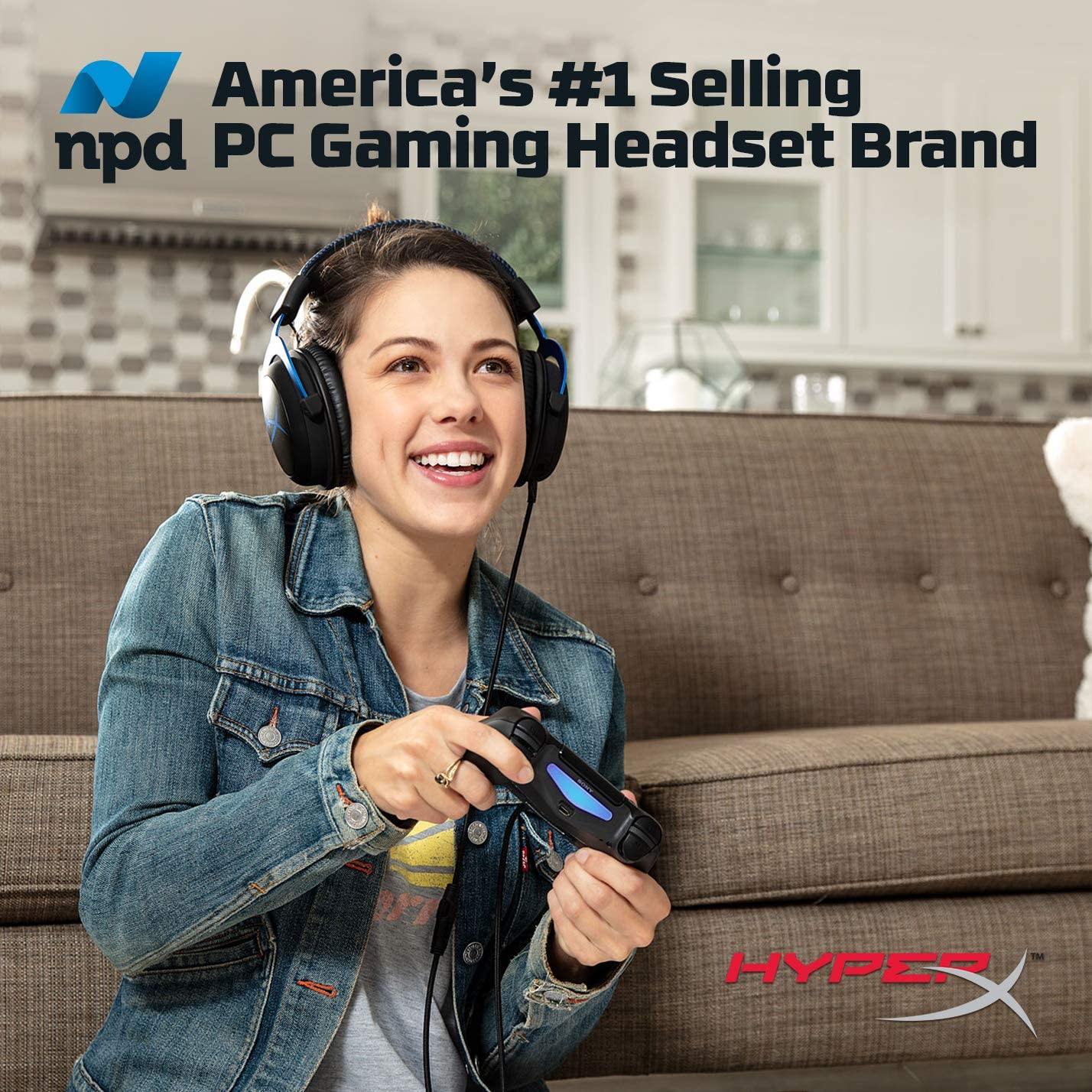 HyperX Cloud - Official PlayStation Licensed Gaming Headset for PS4 and PS5 with In-Line Audio Control - JOY2ESpree
