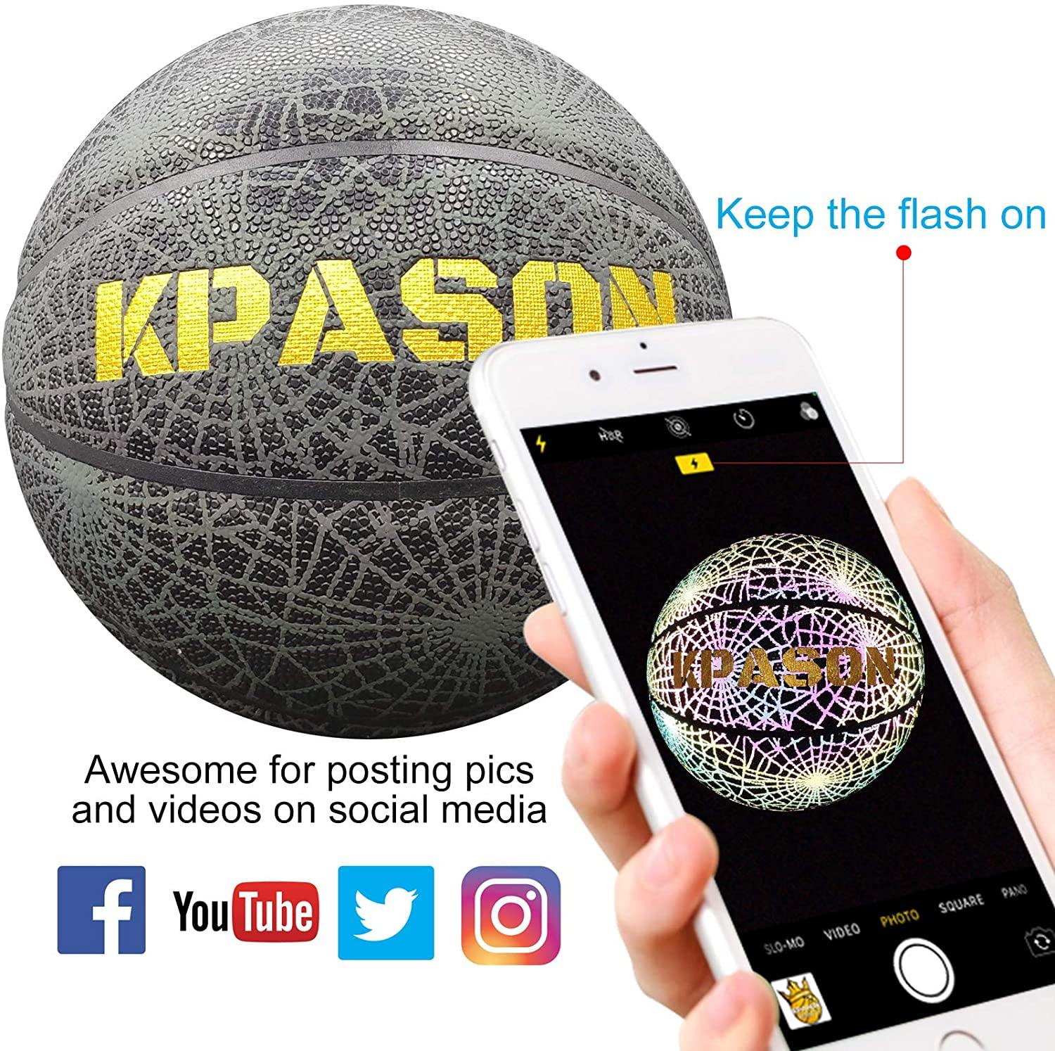 KPASON Basketball Holographic Glow in The Dark Basketball - JOY2ESpree