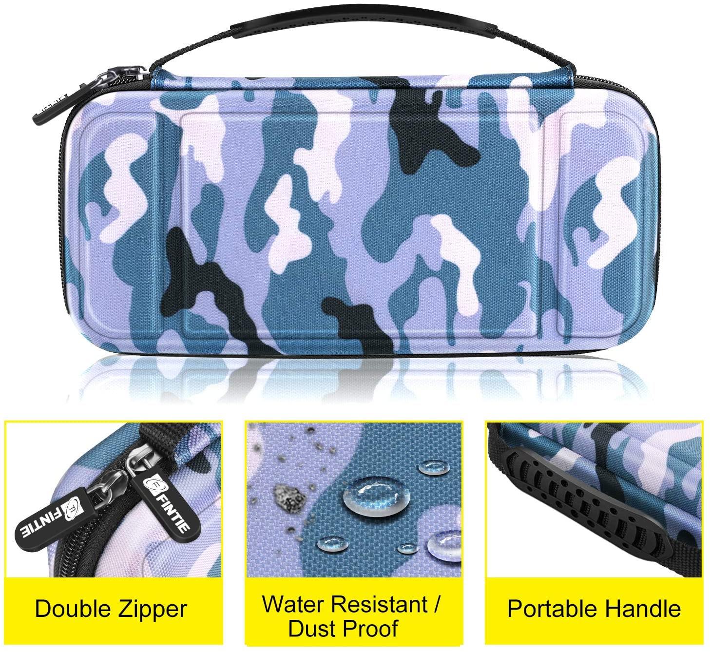 Fintie Carry Case for Nintendo Switch - [Shockproof] Hard Shell Protective Cover Travel Bag w/10 Game Card Slots - JOY2ESpree