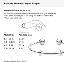 
                        
                          Load image into Gallery viewer, Pandora Jewelry Silver Open Bangle Sterling Silver Bracelet - JOY2ESpree
                        
                      