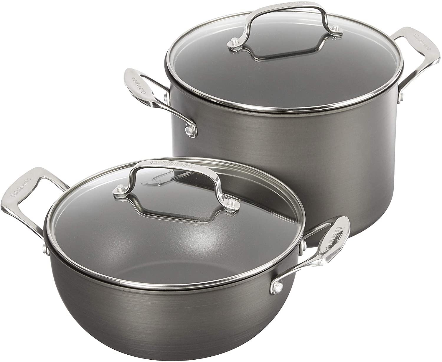 Cuisinart Chef's Classic Non-Stick Hard Anodized, 17 Piece Set, Black - JOY2ESpree