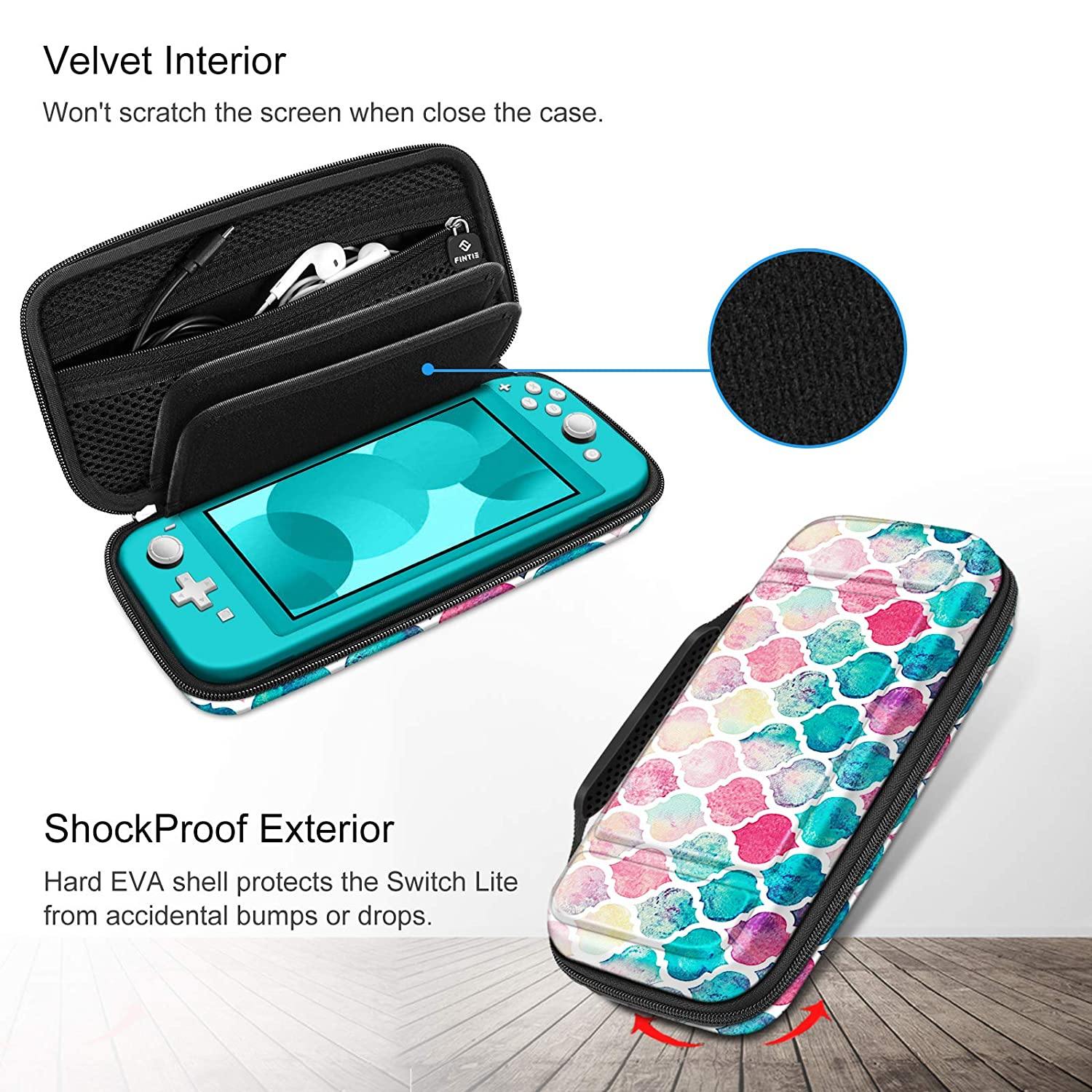 Fintie Carry Case for Nintendo Switch Lite 2019 - [Shockproof] Hard Shell Protective Cover Bag with 15 Game Card/2 Micro SD Card Slots - JOY2ESpree