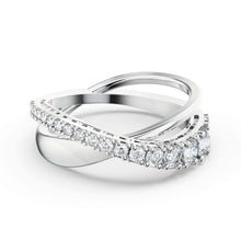 
                        
                          Load image into Gallery viewer, SWAROVSKI Women's Twist Ring Collection, Rhodium Finish, Clear Crystals - JOY2ESpree
                        
                      